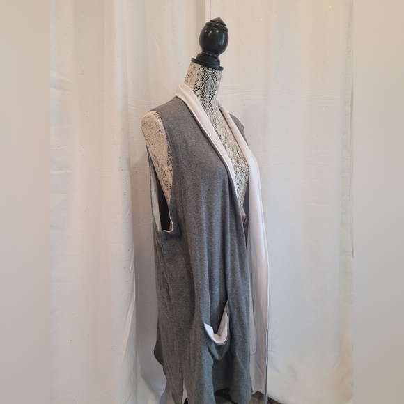 EILEEN FISHER Peruvian Organic CottonBlend LongVest 78% Organic Cotton22% Sz 3X - Picture 5 of 12